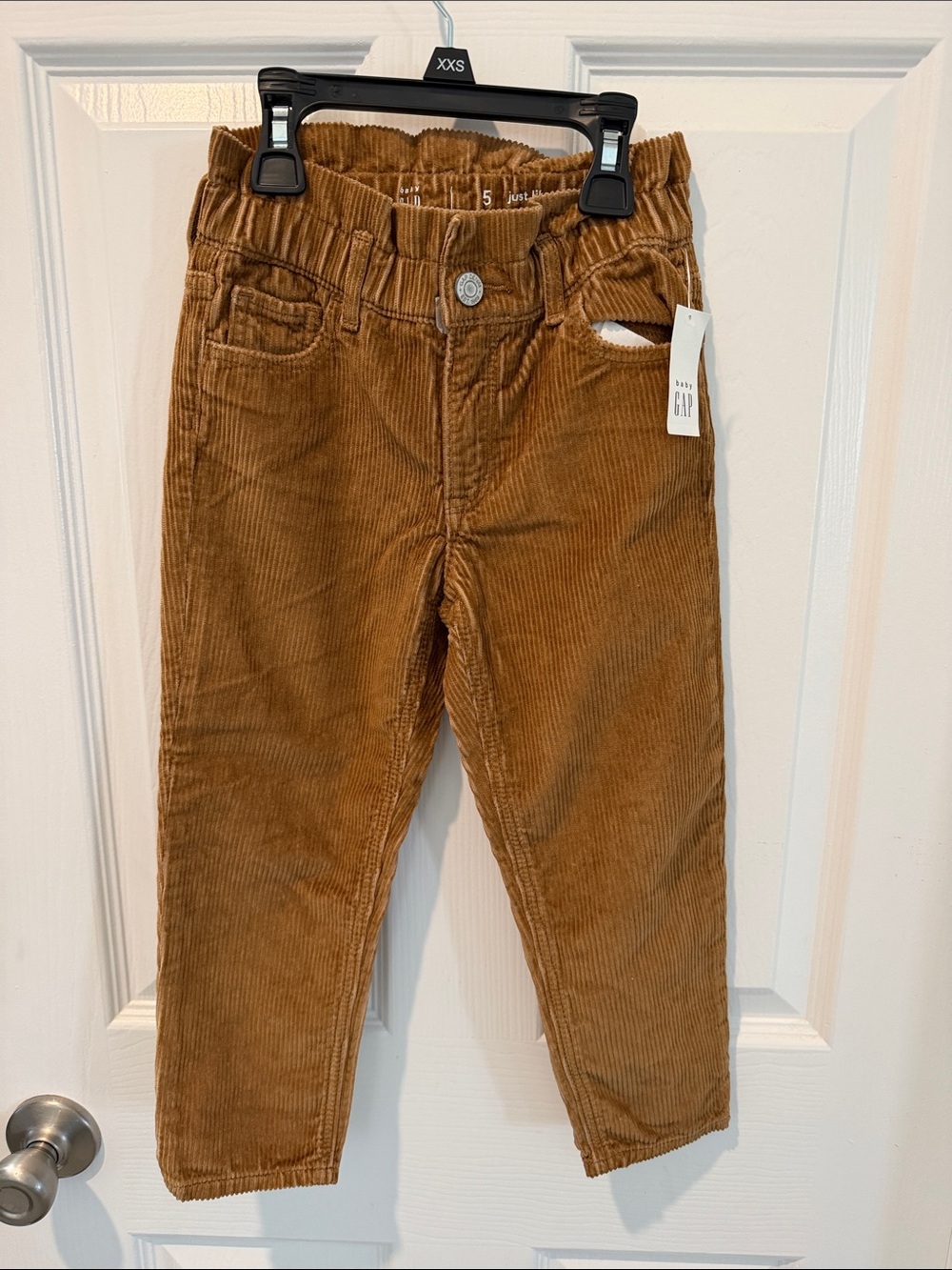 GAP Toddler Girls' Camel Brown Corduroy Pull-On Pants